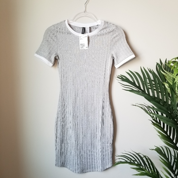 Divided Dresses & Skirts - H&M Ribbed Bodycon Gray dress